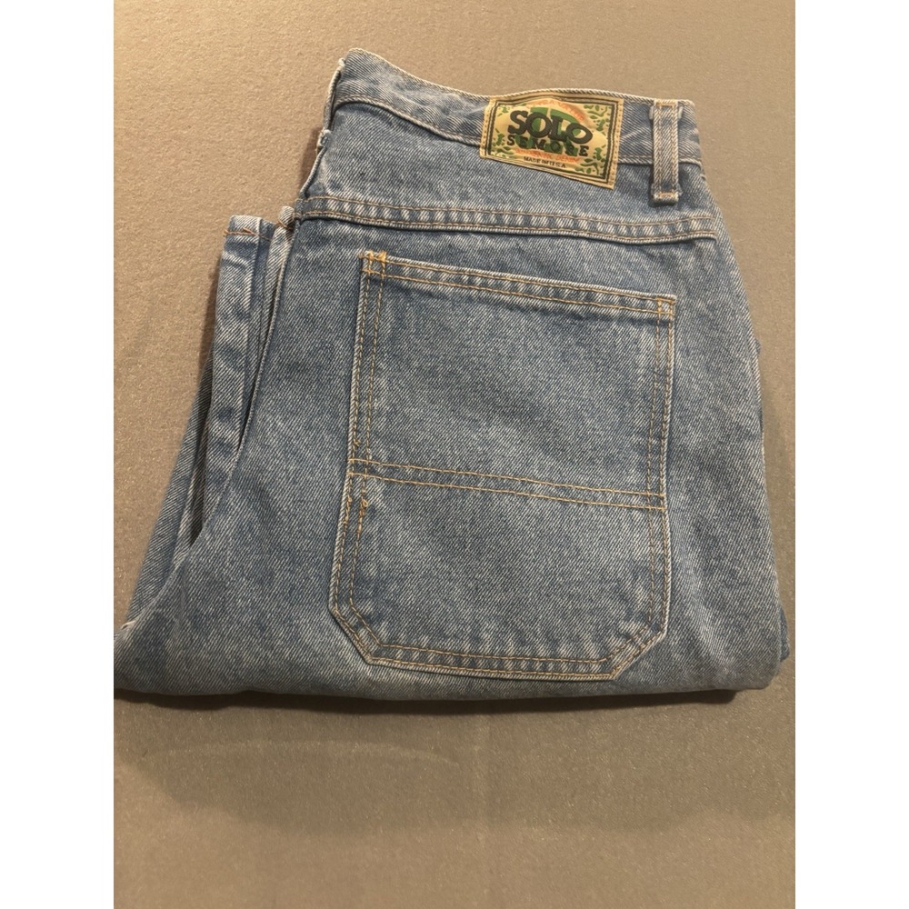 Vintage Solo Semore Jeans Women's Size 17/18 Grunge Blue Distressed Wide Leg
